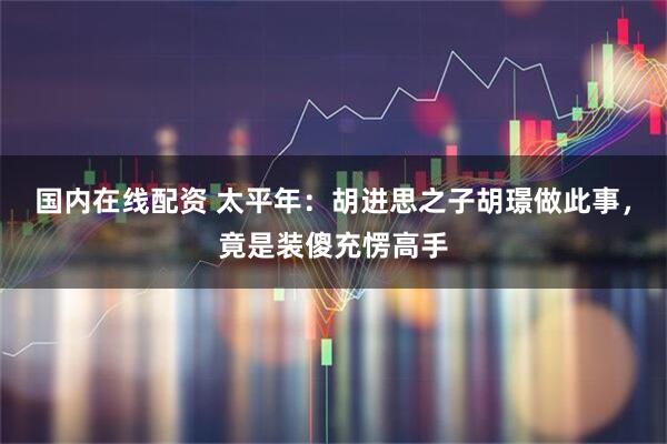 国内在线配资 太平年：胡进思之子胡璟做此事，竟是装傻充愣高手